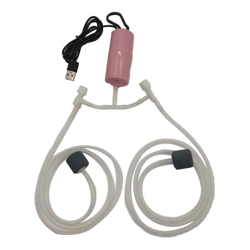 Taşınabilir Mini Oksijen Pompası Ultra sessiz Usb Şarj Hava Pompası Hava Kompresörü Balık Tankı Akvaryum