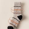 Casual Warm Stripe Thick Plush Soft Cotton Hosiery Middle Tube Socks Man Socks Coral Fleece Socks