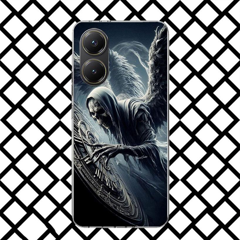 

Death Grim Reaper Skull Scythe Phone Case for Xiaomi Poco F7 Ultra X7 X6 X5 Pro X4 Gt M8 M7 Redmi 15 15C 13 13C 12 12C Soft Cove Redmi 12