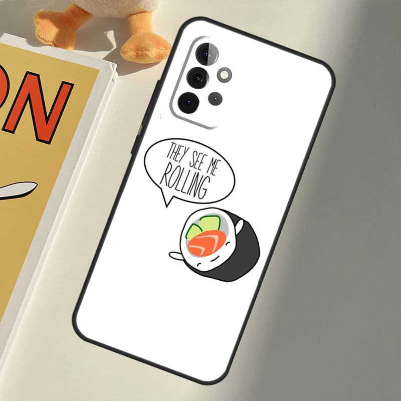 Sushi Food For Samsung Galaxy A33 A36 A56 A26 A16 A15 A55 A53 A35 A22 A32 A52 A54 A34 A14 A05 A06 Case