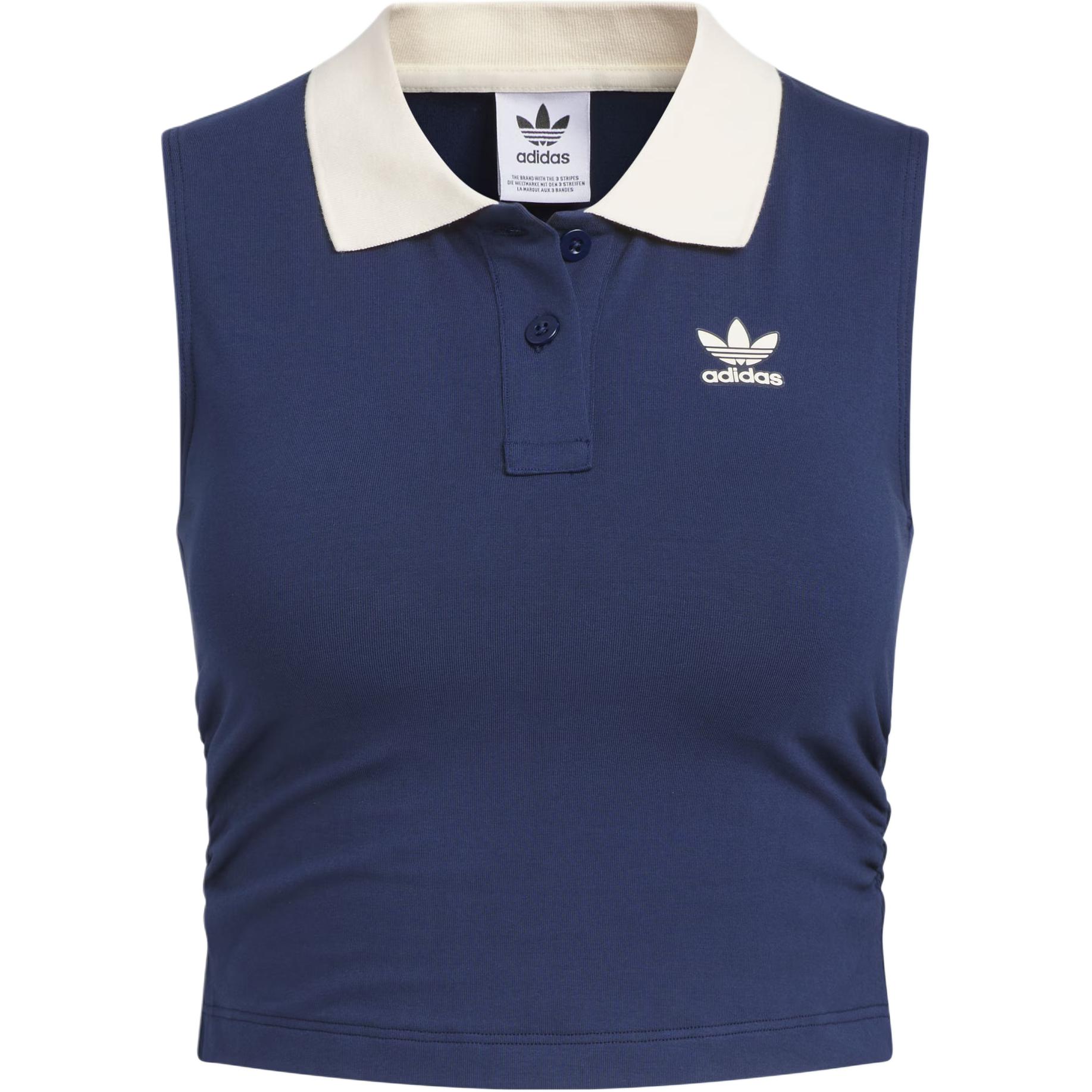 

Adidas Originals SS25 Polo Padded Tank Top Fashion Versatile Comfortable Short Collar Vest Women Tops KE3893 XL