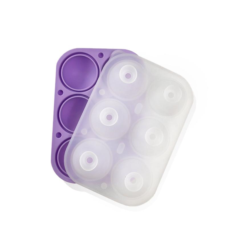 Stampo in silicone per uso alimentare da 50 ml Stampo per cubetti di ghiaccio rotondo a 6 scomparti Stampo fatto in casa Stampo per decorazione torta al cioccolato fai-da-te