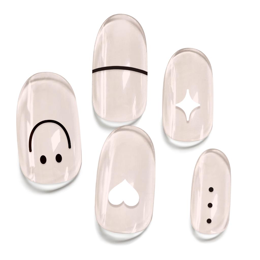 Korean Gel Nail Stickers UV Lamp | Salon Look At Home | No Glue Needed POINT VER.