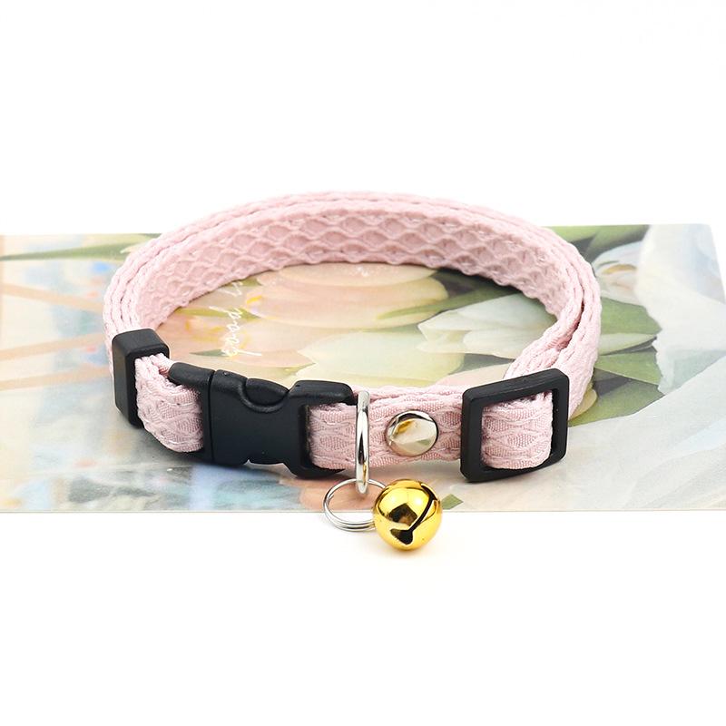 Cat Collar Adjustable Cotton Colored Puppy Collar with Bell for Puppies and Kittens Outdoor Travel To Prevent Lost Pet Collar