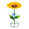 Xiaobudian Metal Sunflower Bee Feeder, Lotus Leaf Butterfly Cup, Outdoor Watering Station, Pollinators Bath Bowl for Garden Yard Lawn Decor