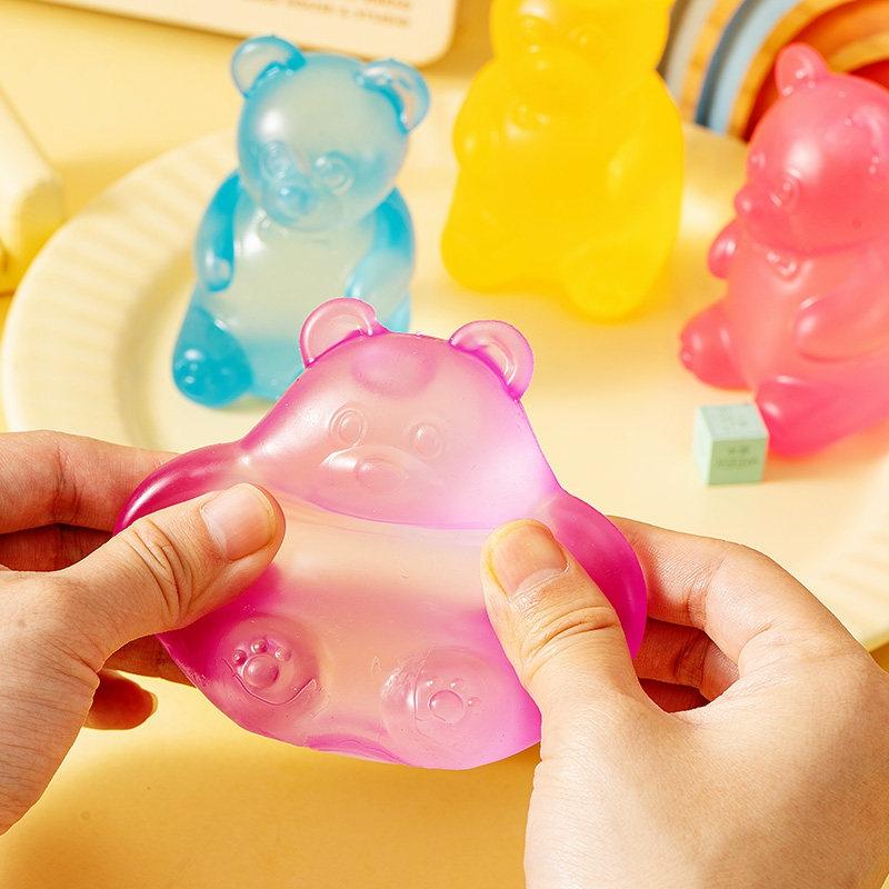 Süßer Bär Maltose Squishy Transparente Knetbälle Stressabbau Bär Dekompression Bunte Knete Haus Schreibtisch Dekorationen