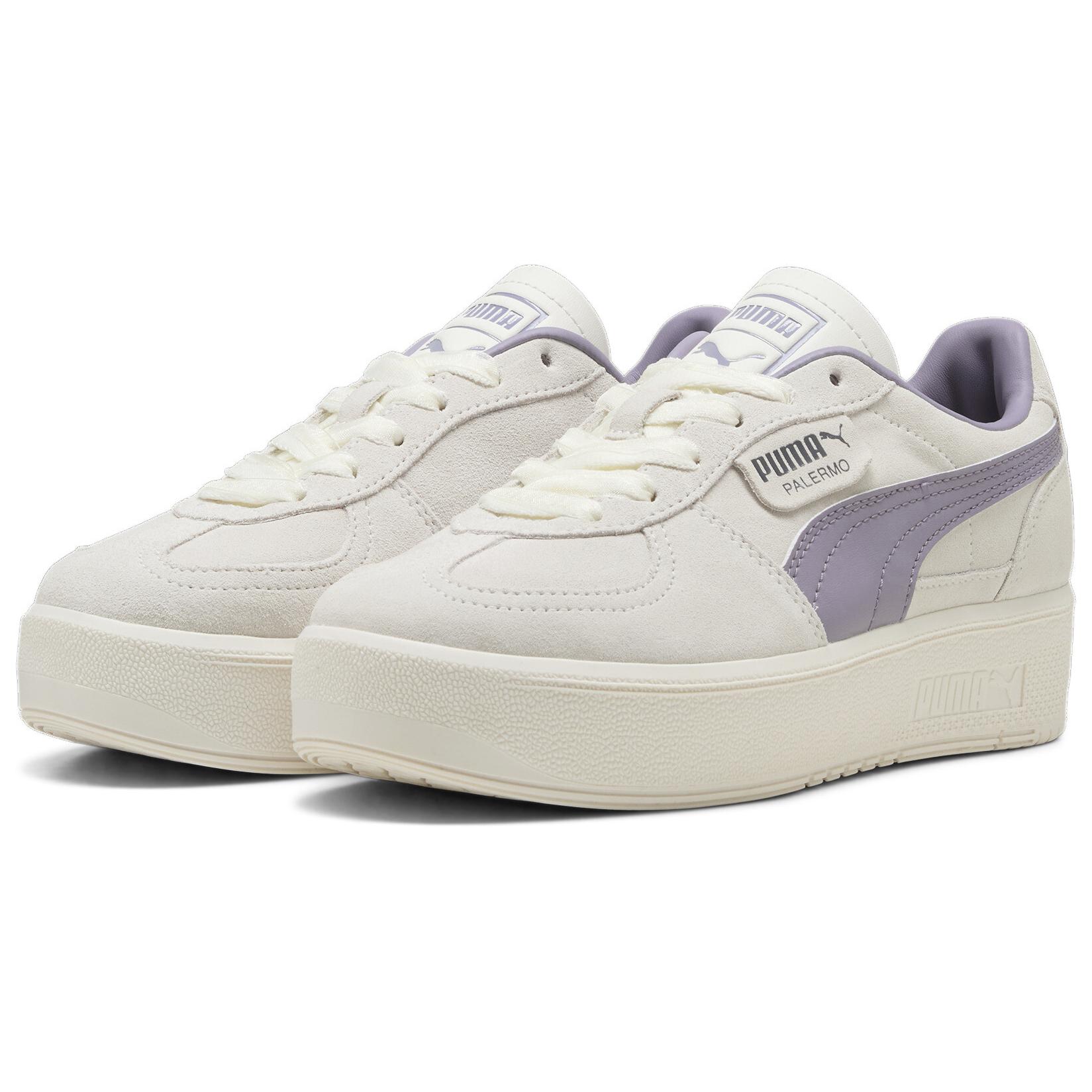 

New PUMA Abrasion Resistant Low Top Skateboard Shoes Women s White Purple 401602-01 38