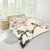 3pcs Polyester Duvet Cover Set (1*Duvet Cover + 2*Pillowcase, Without Core), Chinese Style Ink Painting Floral Bird Printed All