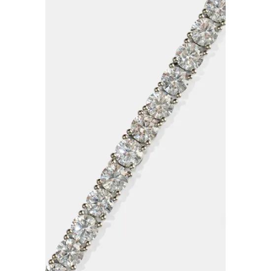 Runder Schnitt Tennisarmband in Weißgold 5 mm Bestefreund Geschenk Hochzeitsjubiläum Geburtstag Vatertag, Valentinstagsgeschenk für Ehemann