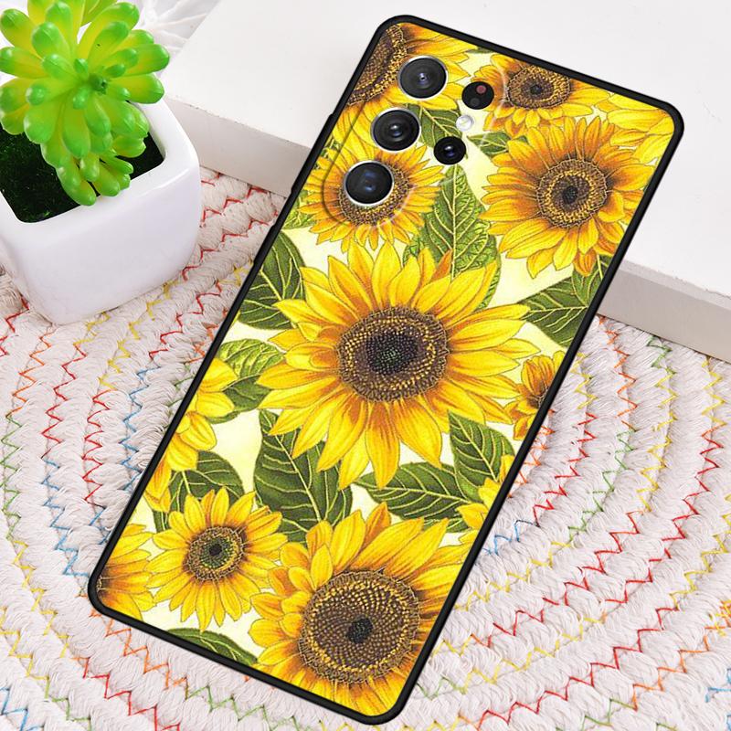 Beautiful Yellow Sunflower Phone Case for Samsung Galaxy Note 10 Pro S26 Ultra S23 S24 FE S25 S21 S22 PLUS Shockproof Cove