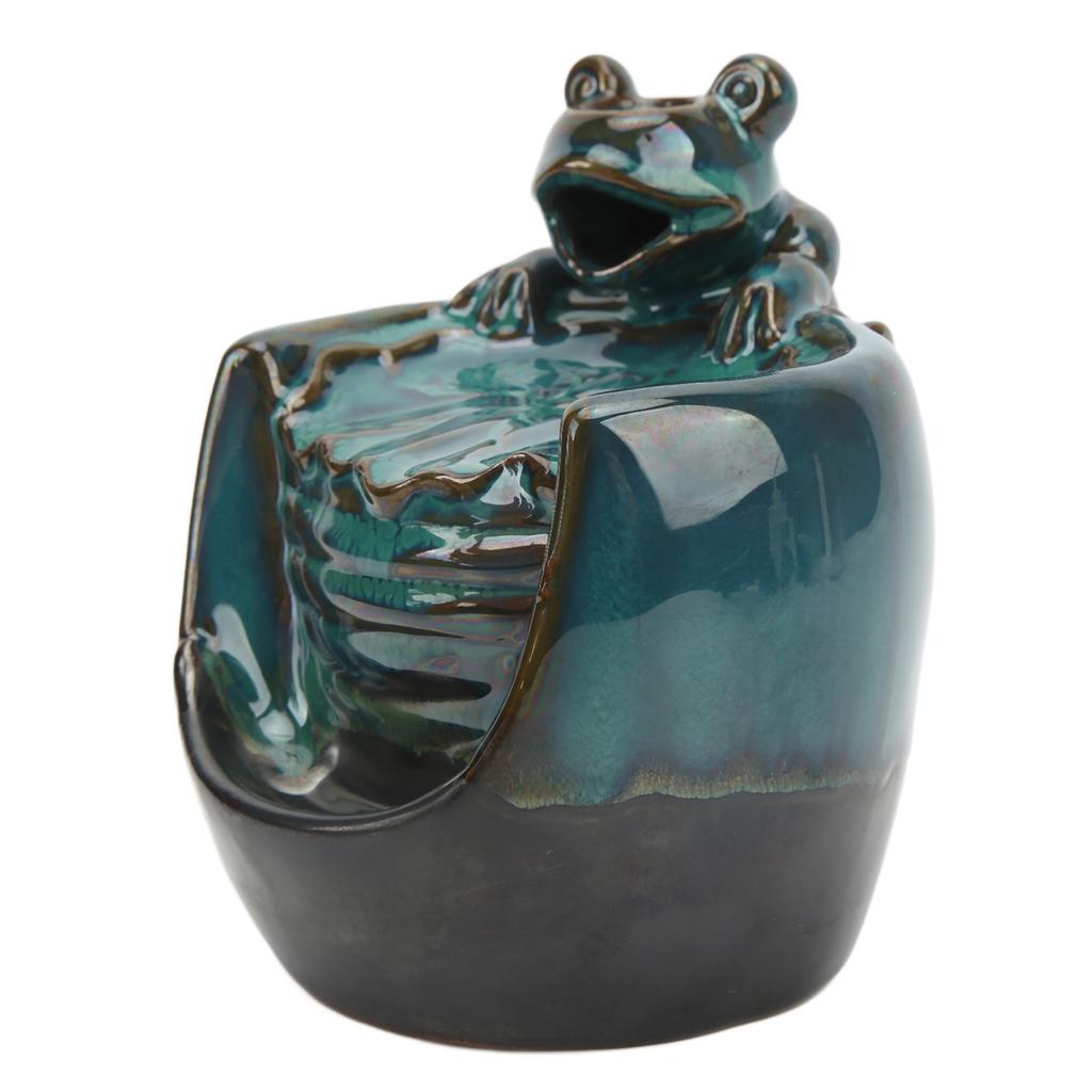 Rökelsehållare Keramiskt Material Glaserad Löv Djurmönster Blå Klassisk Rökelse Vattenfall för Tehus