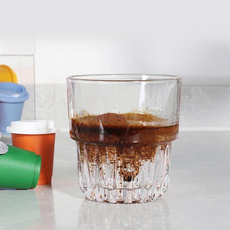 155ml Italienisches Espressoglas Latte Eiskaffee Tasse Flat White Australian White Kaffeetasse Transparent Likör Spirituosen Biergläser