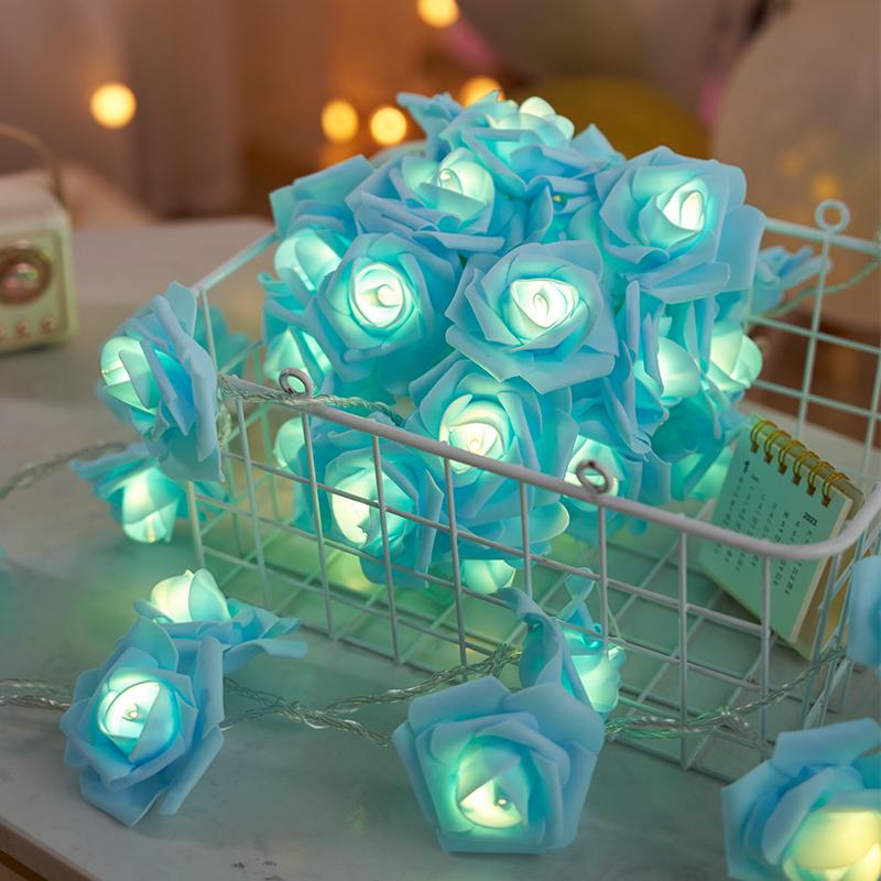 LED Rose String Lights - Romantic Valentine's Day Bedroom Decor