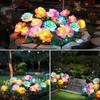 Rose Light Solar Powered Garden Lamp Waterproof Yard Decorations Outdoor Balcony Flower Garden Stake Solar Light Cemetery Decor