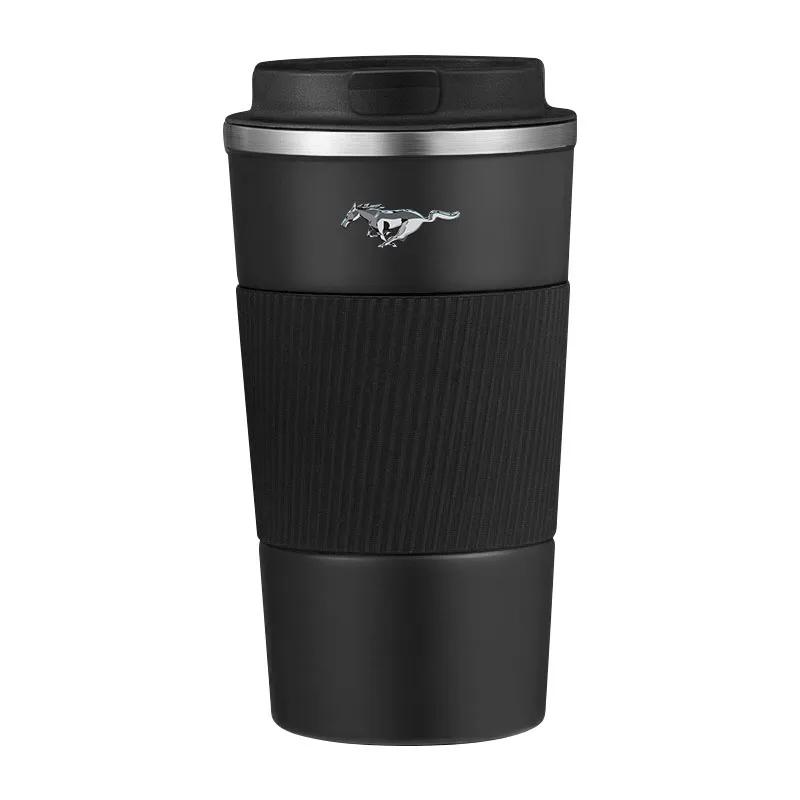 

Car Sticker 500ML Thermal Mug Double Wall 304 Stainless Steel Coffee Cup Tea Vacuum For Ford Mustang Universal Big Size Mustang