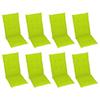 Exclusive House - Garden Reclining Chairs and Cushions Set of 8 Acacia Grey