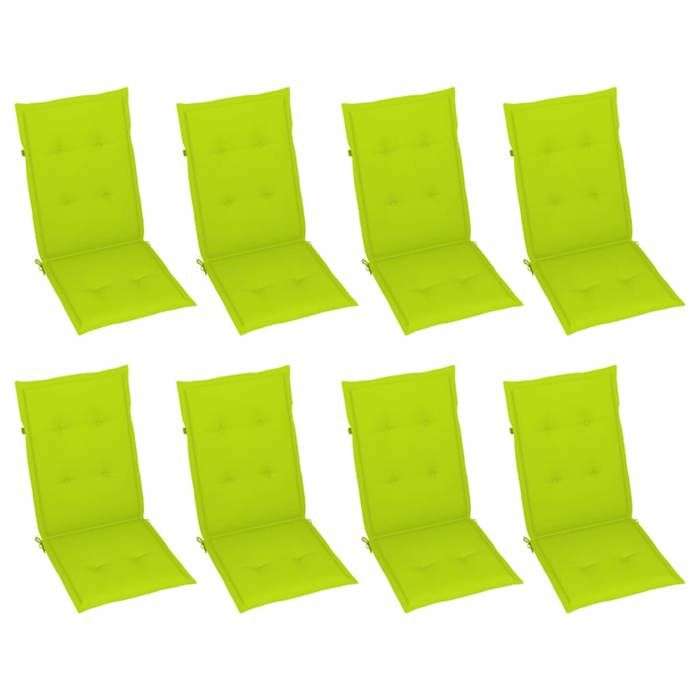 Exclusive House - Garden Reclining Chairs and Cushions Set of 8 Acacia Grey