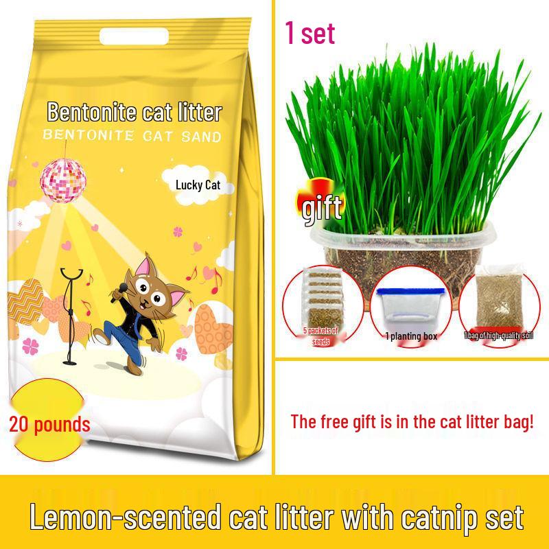 Lemon Deodorizing Bentonite Cat Litter - 1 Kg