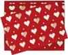 Valentines Day Placemats Set of 4, Red White Love Heart Polka Dot Dining Place Mats Table Decor