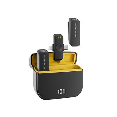 Micrófono Lavalier Inalámbrico 2 en 1 Micrófono Dual Reducción de Ruido Transmisión a Larga Distancia con