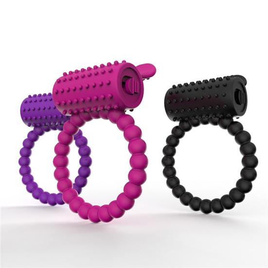Men Cock Ring Ejaculation Delay Vibrate Tongue Design Sexual Stimulation Silicone Men Tentacles Nozzle Penis Ring for Bedroom