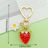 3D Strawberry Keychain: Fashionable Resin Fruit Bag & Car Ornament for Women