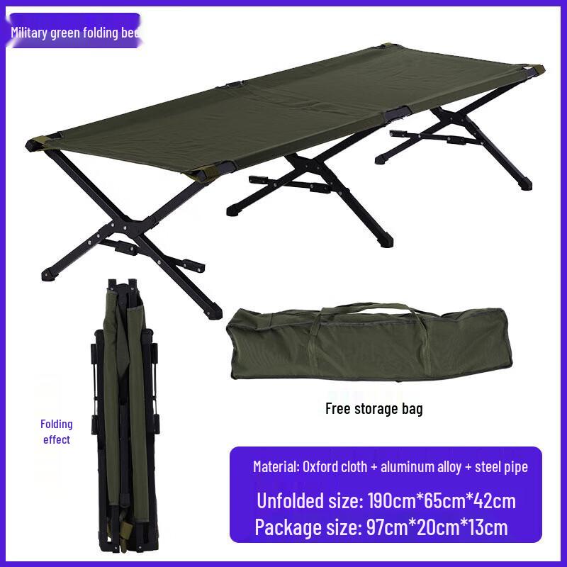 Portable Aluminum Alloy Folding Cot for Camping and Office