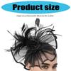 Elegant Feathered Tulle Fascinator Hat with Hair Clip For Women Church Wedding Party Bridal Shower Headpiece Accessory