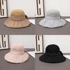 Summer Sun Protection Hat For Women With Large Brim Packable Breathable Polyester Fashionable Floppy Hat For Beach Sunshade