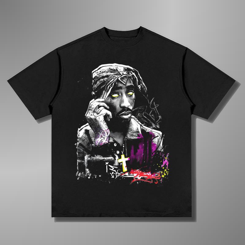T-shirt Graphique Art Graffiti Tupac Shakur