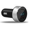 Dual Ports 3.1A USB Car Phone Charger 12V/24V Digital LED