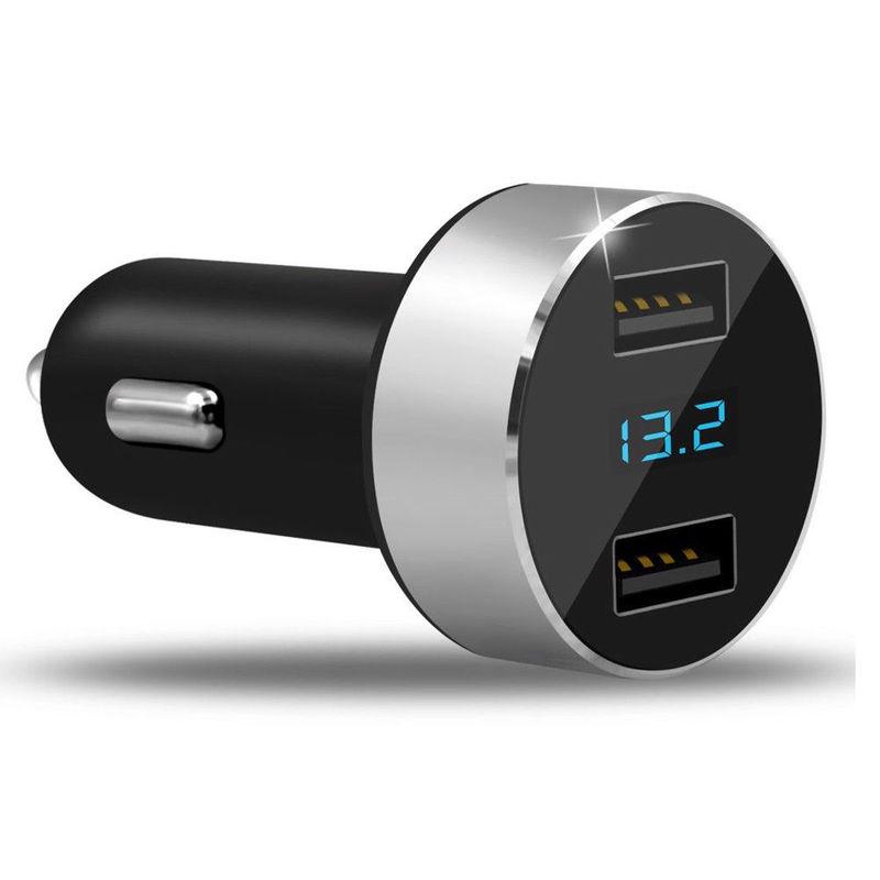 Dual Ports 3.1A USB Car Phone Charger 12V/24V Digital LED