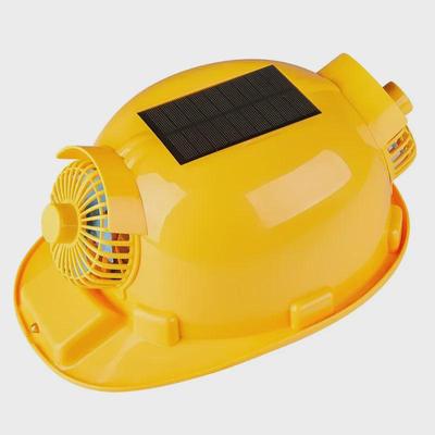 Dual Fan Solar Helmet with Rechargeable Light and Anti-Smash Protection
