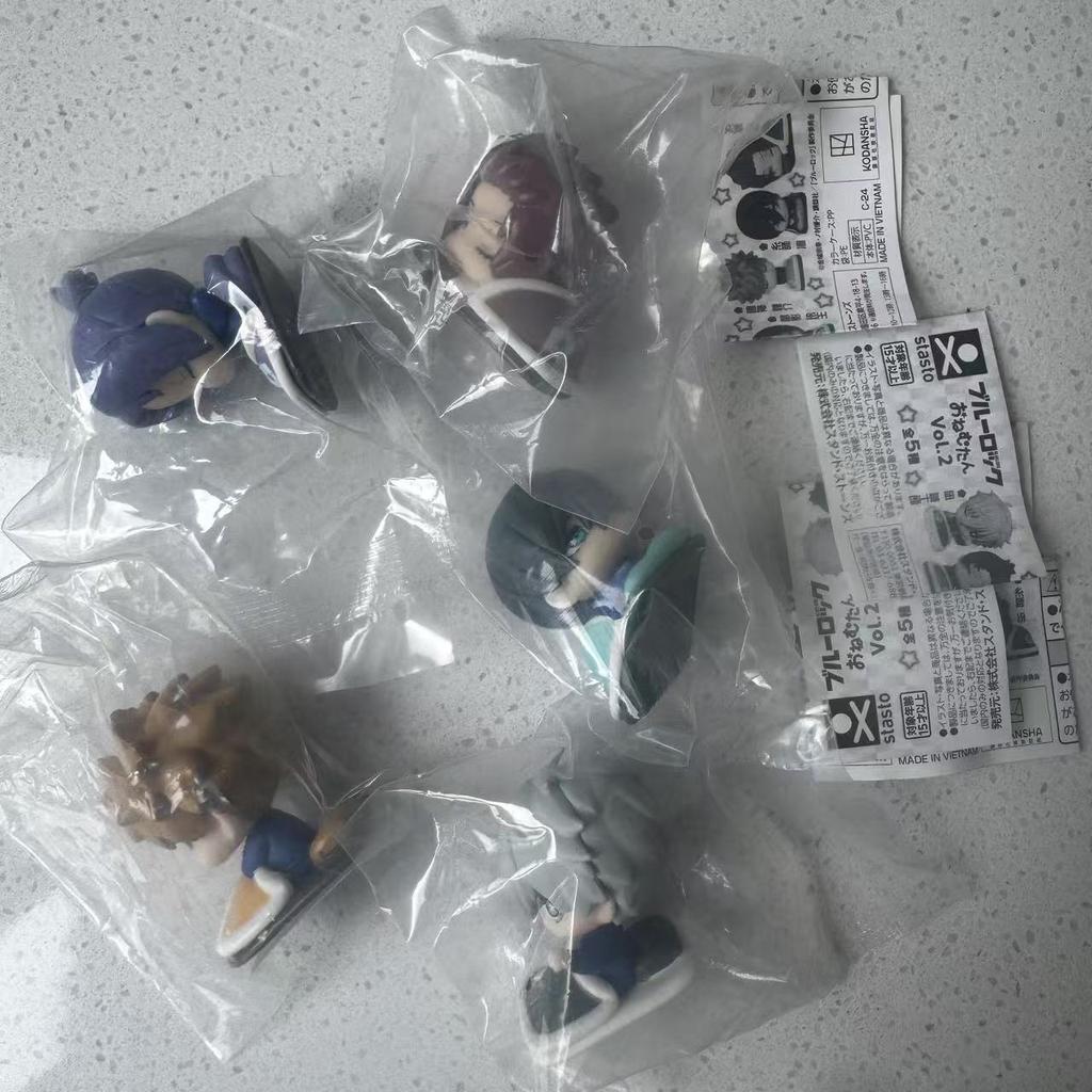 BLUE LOCK Figurka Akcji Sen Gacha Urocza Kreskówkowa Ozdoba Isagi Yoichi Chigiri Hyoma Nagi Seishiro Rin Itoshi Model Zabawka