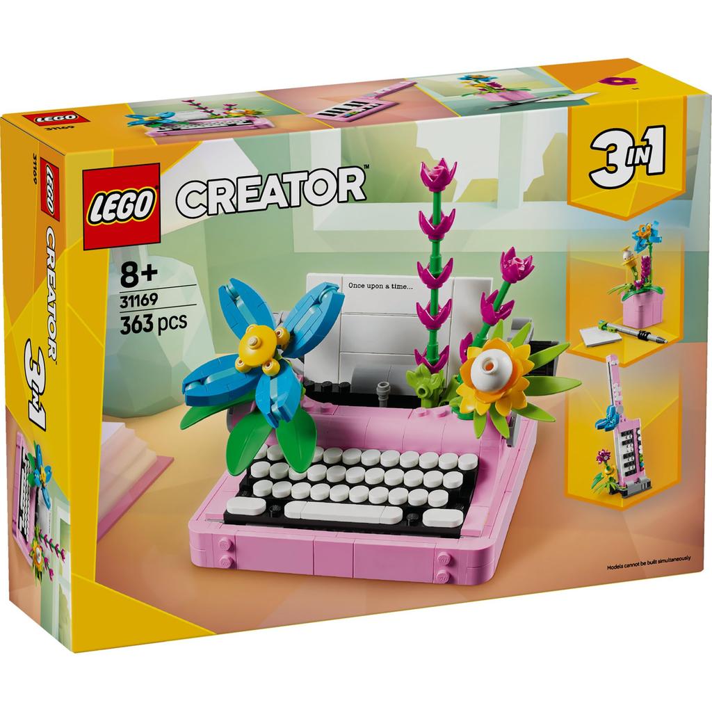 LEGO Creator Flower and Typewriter Toy Blocks8910Elementary School Pretend Play House 31169