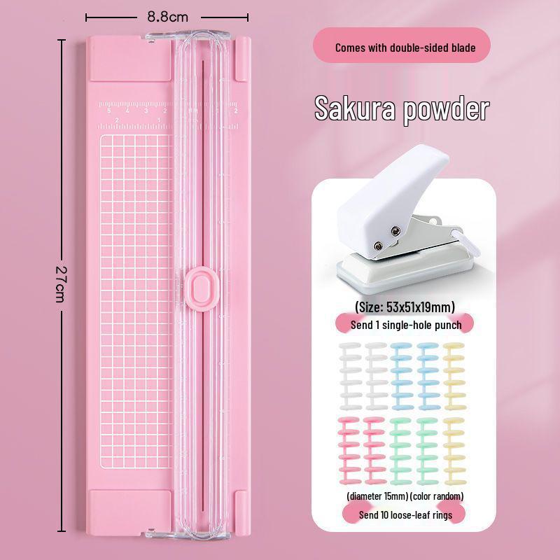 Portable Guillotine Paper Cutter with Round Corner Utility Knife for Students and Office Use