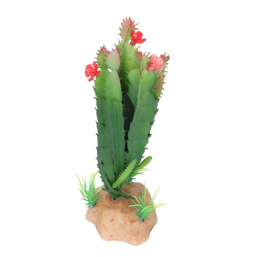 Aquarium Cactus Decoration Artificial Cactus Fish Tank Desert Reptile Decoration for Lizard Gecko