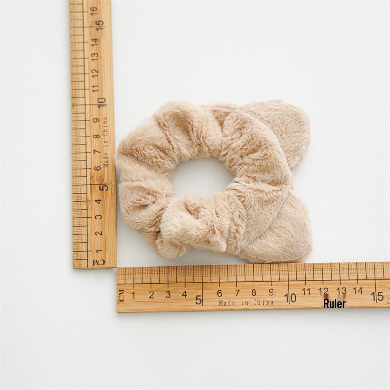 2005 Winter Plush Velvet Cat Ear Headband & Elastic Hair Tie for Women