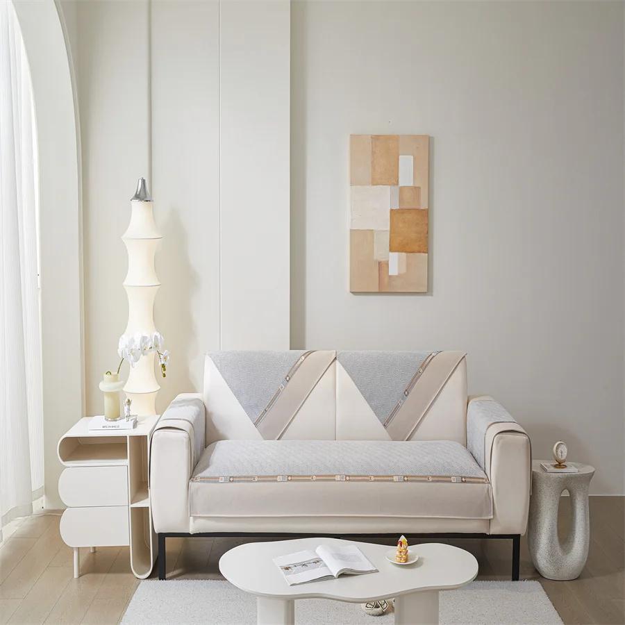 Wasserdichter Sofakissenbezug Chenille-Texturen Universal Rutschfest Sofaschutzdecke Handtuch Sofaschutz für Wohnzimmerdekoration