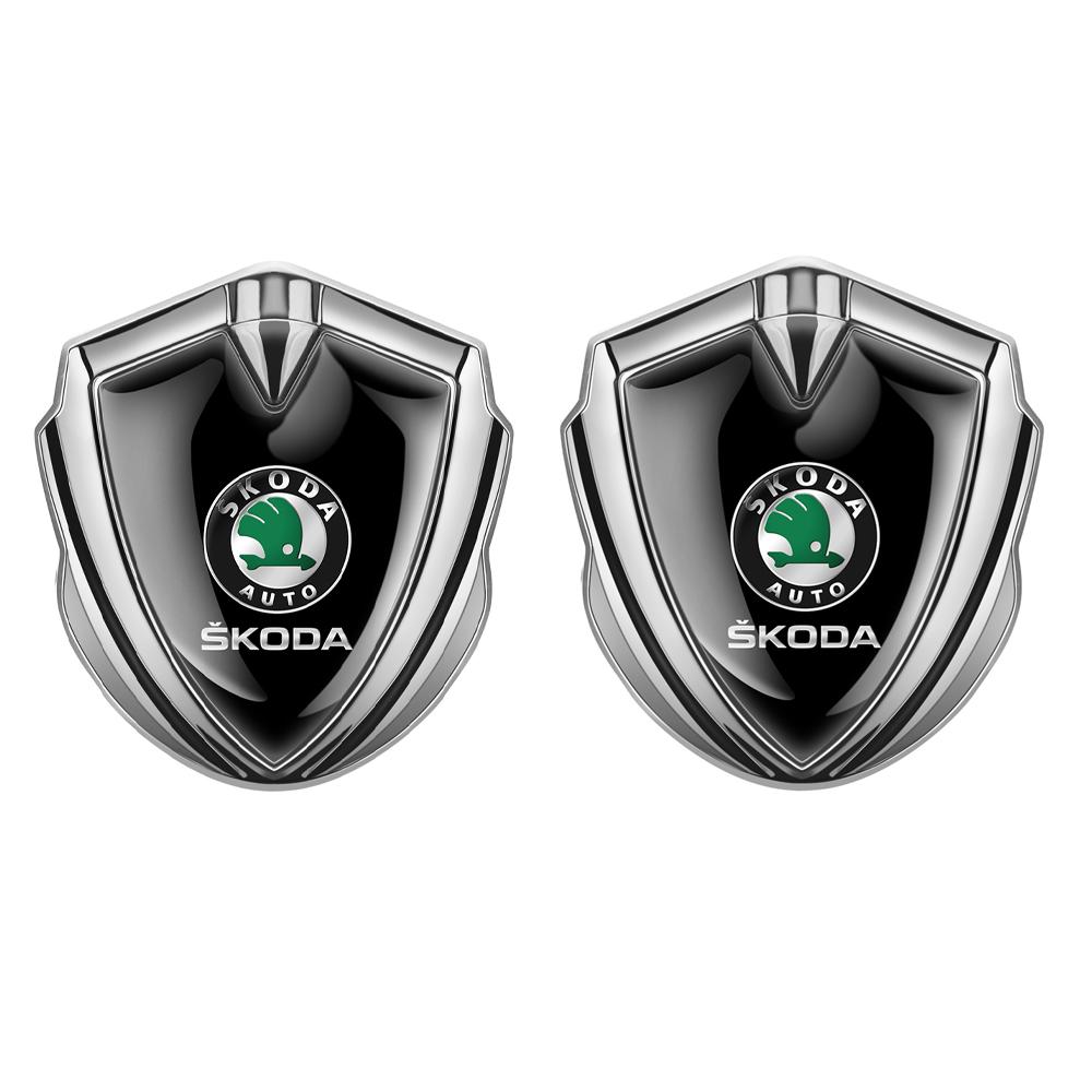 3D Car Metal Shield Logo Car Body Trunk Fender Badge Sticker For Skoda S Kodiaq Fabia Kamiq Karoq Octavia 3 A5 A7 Rapid Scala  HA5
