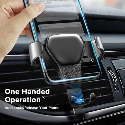 Gravity Car Phone Holder Air Vent Clip Mount Mobile Cell Stand Smartphone GPS Support In Car Bracket For iPhone Samsung Xiaomi