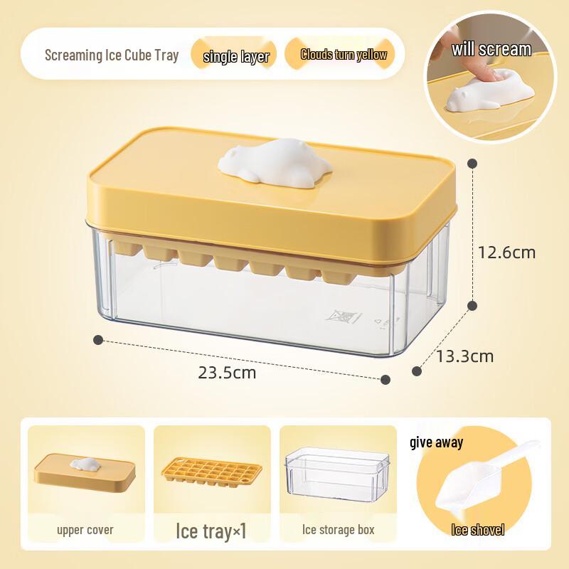 LISM Silicone Ice Cube and Baby Food Freezer Tray with Lid