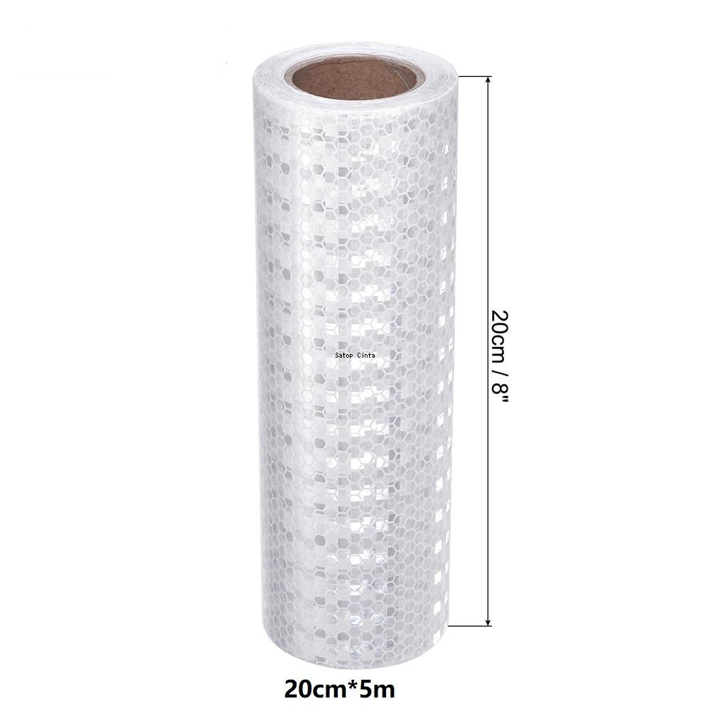2.5cm/5cm/10cm/15cm/20cm*5M Reflective Car Stickers Shiny White Waterproof Adhesive Reflectors Tape Safety Warning Film For Bike