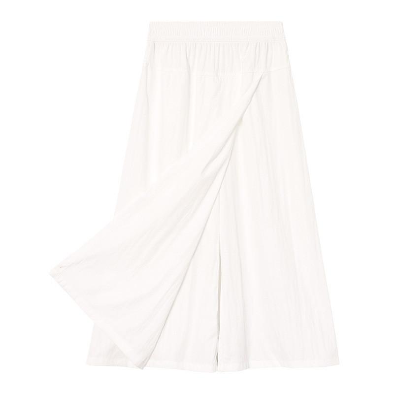 Summer Yamamoto Workwear Skirt Pants With High Waist For Casual Office Wear