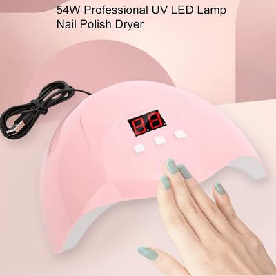 YIKOOLIN Lampe LED UV pour Ongles 54W Machine de Photothérapie Induction Automatique Multi Modes Portable Chargement USB Pro Salon Polymérisation