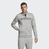 Adidas Alphabet Logo Print Zip-Up Fleece-Lined Thick Sports Jacket Men Jackets Grey EI9742
