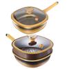 30cm Frying Pan Titanium Alloy Non Stick Frying Pan Deep Skillet Pots With Lid Kitchen Accessories For Home Cooking Eggs Pancake