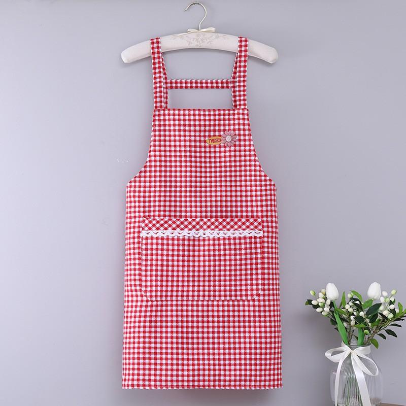 Cotton Apron Kitchen Cooking Sleeveless Oil-Resistant Unisex Adult In Stripe/Check 75x70cm