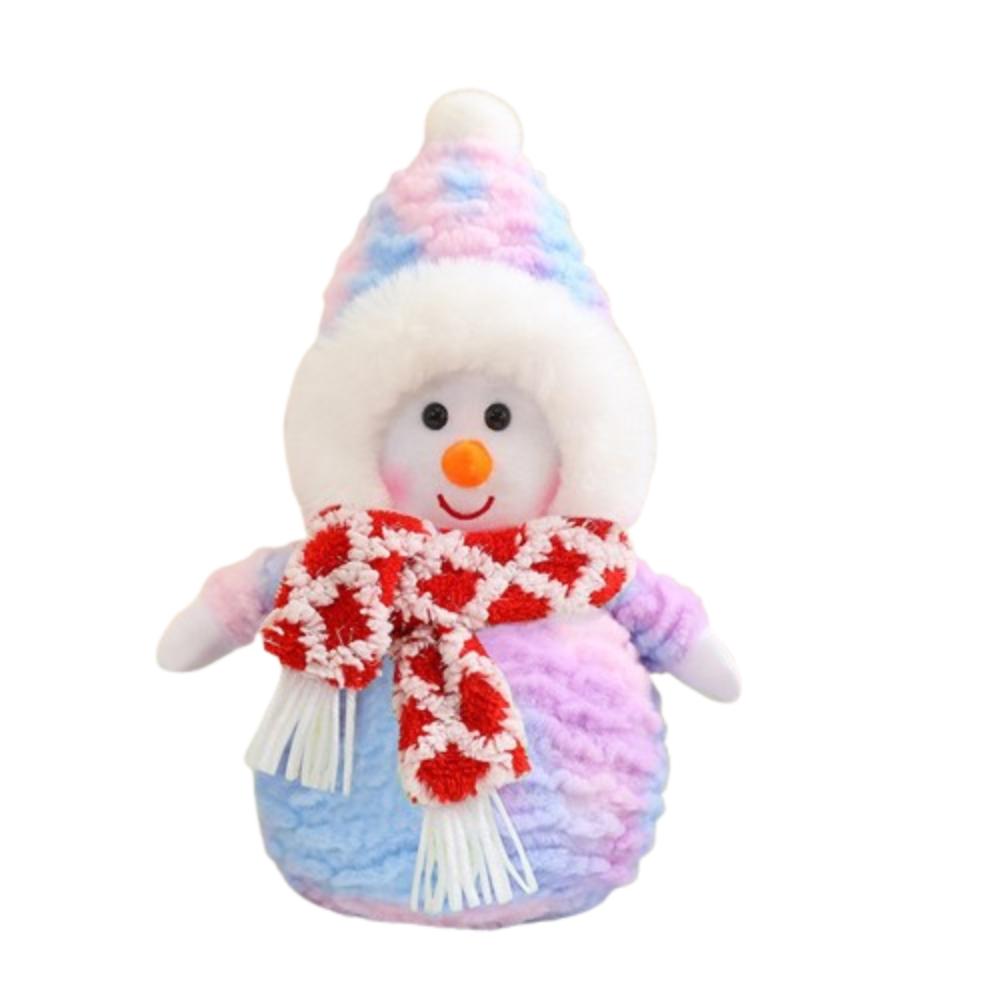 35cm Santa Claus Plush Toys Cartoon Snowman Stuffed Dolls Scarf Snowman Plush Toy  Home Decoration