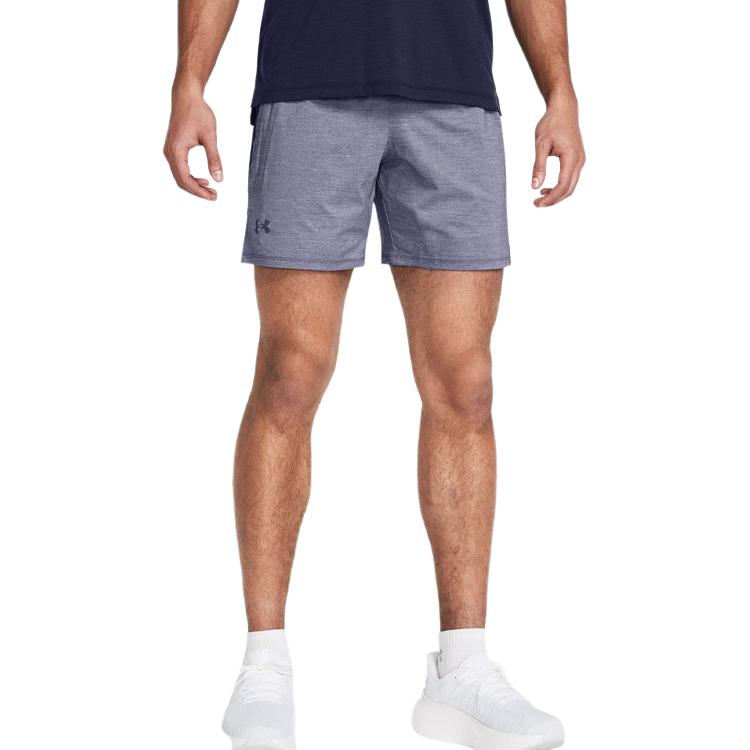 Under Armour Logo Color Block Straight Leg Sports Shorts Men Shorts Navy-Blue 1376510-410